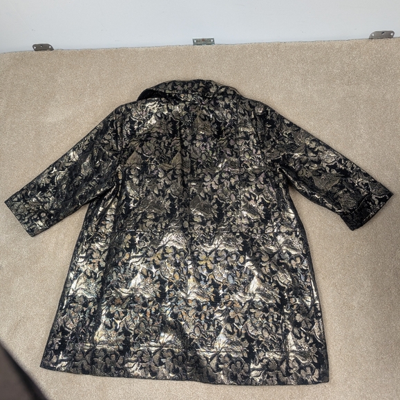 Lane Bryant Brocade Blazer Black and Gold Size 18/20 - Picture 10 of 15